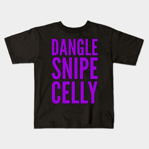 DANGLE SNIPE CELLY Kids T-Shirt by HOCKEYBUBBLE